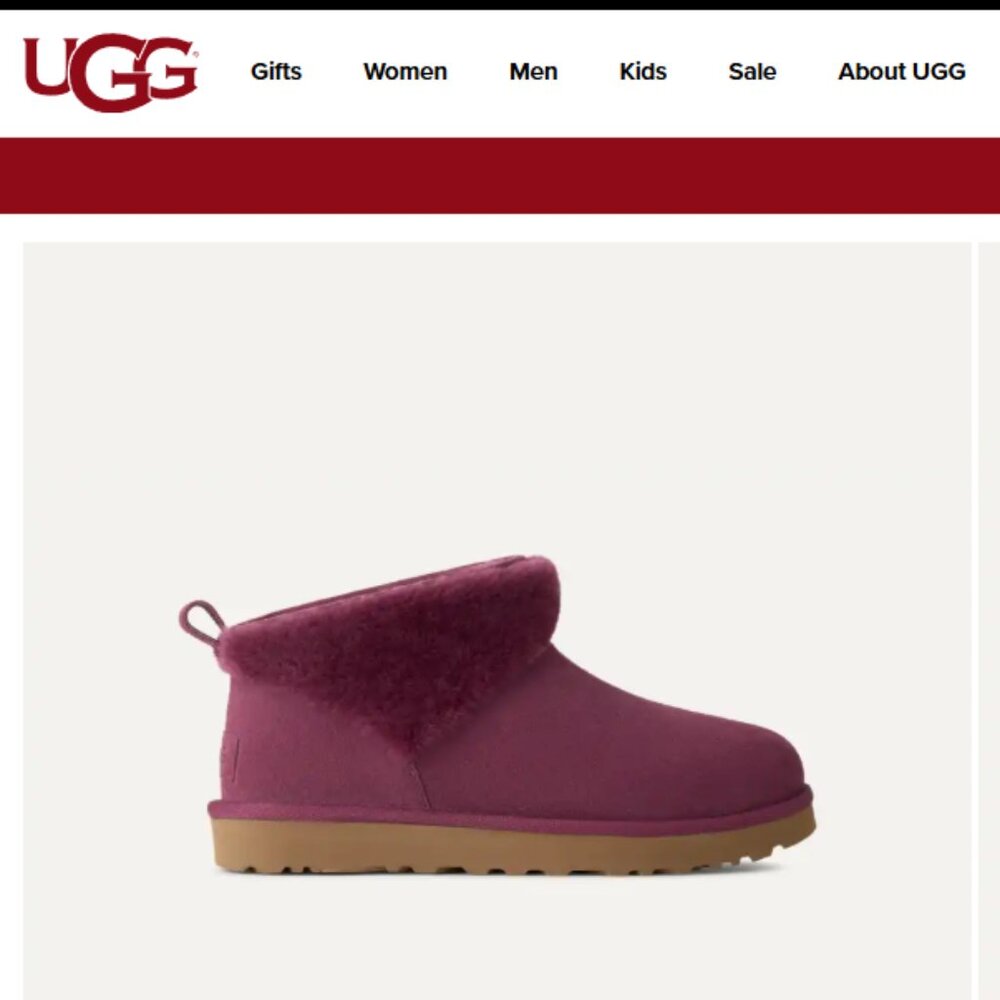 NWB "7" UGG Women's Classic Ultra Mini Snugscape
